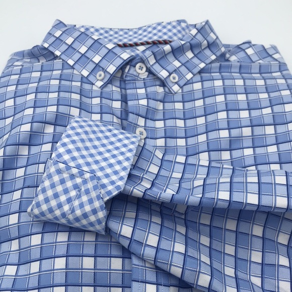 NWOT Johnston & Murphy XC4 Long Sleeve Stretch-Woven Men’s Dress Shirt size XL - Picture 3 of 5
